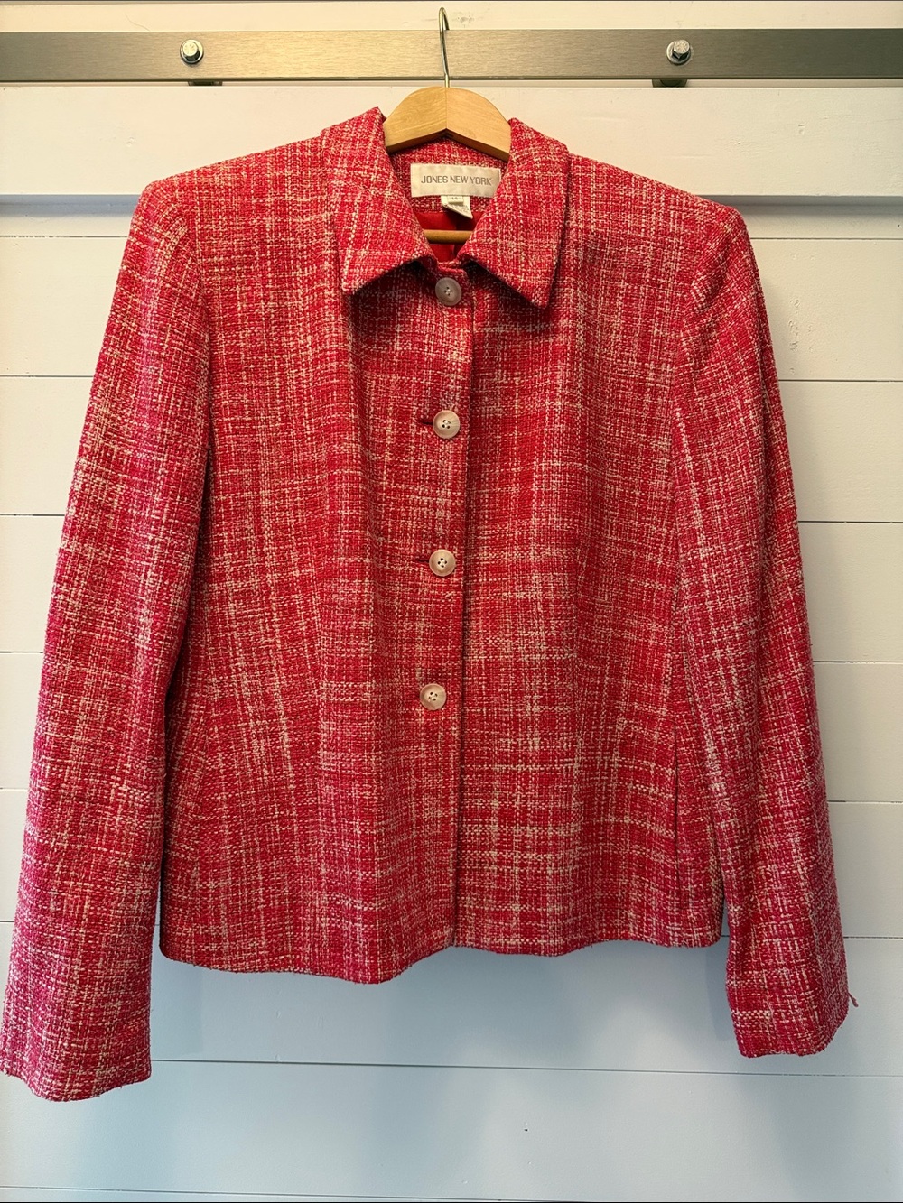 Jones New York Orange-Cream Button Jacket